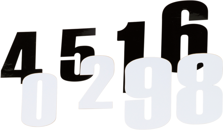 Moose Racing Race Number 2 - White - 4.5" 80002