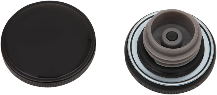 Drag Specialties Screw-In Gas Cap - Vented - Gloss Black