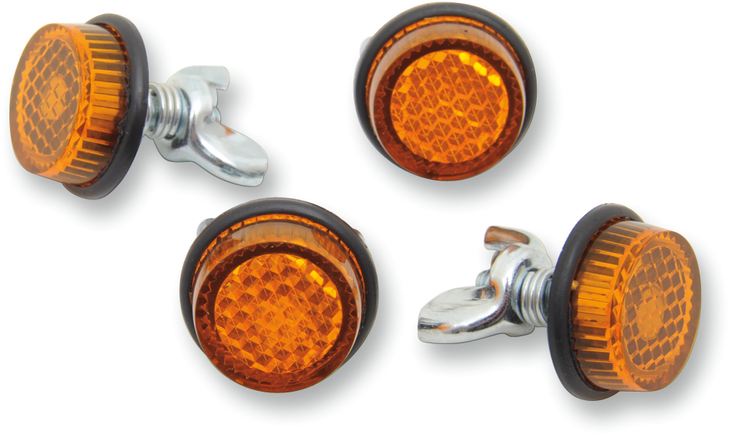 Chris Products License Plate Reflectors - 4Ct - Amber Ch4A