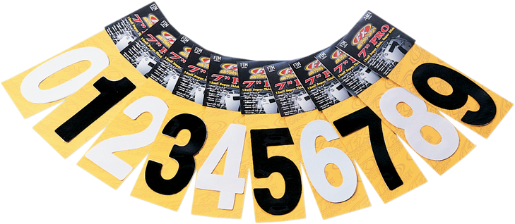 Factory Effex Mini Pro Number 0 - White - 5" 03-0200