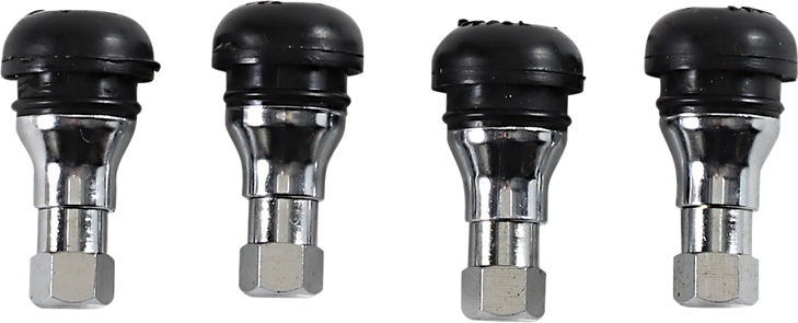 Moose Utility Valve Stem - Push-In - Chrome/Black Tr412C-B4