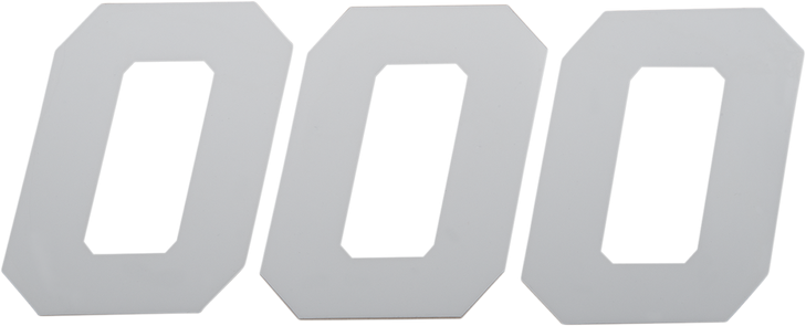 D'Cor Visuals Race Number Plate - #0 - White - 4" 45-34-0