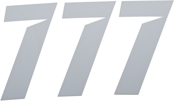 D'Cor Visuals Slash Number Plate - #7 - White - 4" 45-28-7