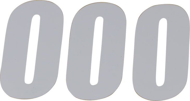D'Cor Visuals Sx Plate Number - #0 - White - 6" 45-16-0