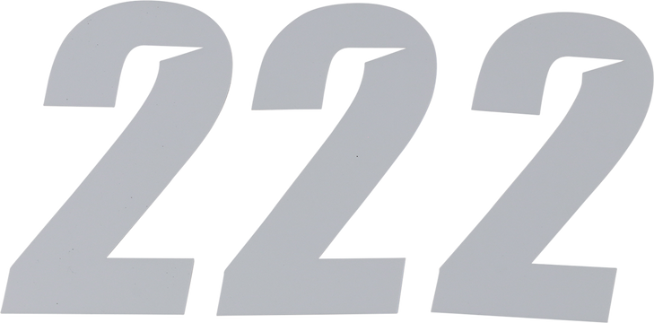 D'Cor Visuals Slash Number Plate - #2 - White - 6" 45-30-2