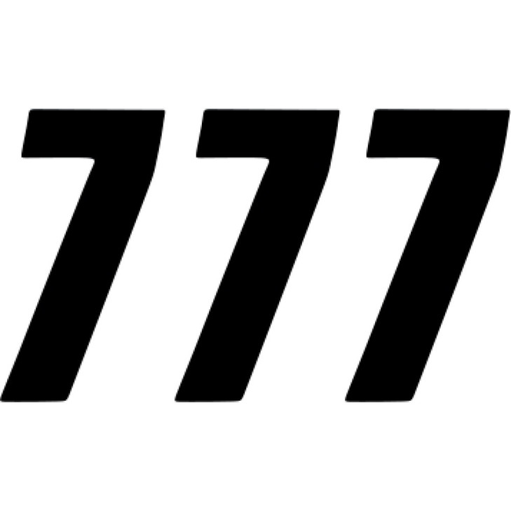 D'Cor Visuals Sx Plate Number - #7 - Black - 6" 45-26-7