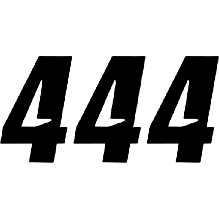D'Cor Visuals Slash Number Plate - #4 - Black - 6" 45-29-4