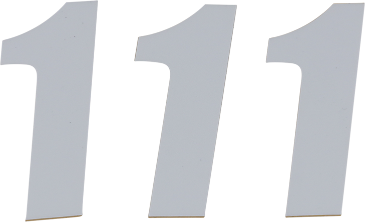 D'Cor Visuals Sx Plate Number - #1 - White - 4" 45-14-1