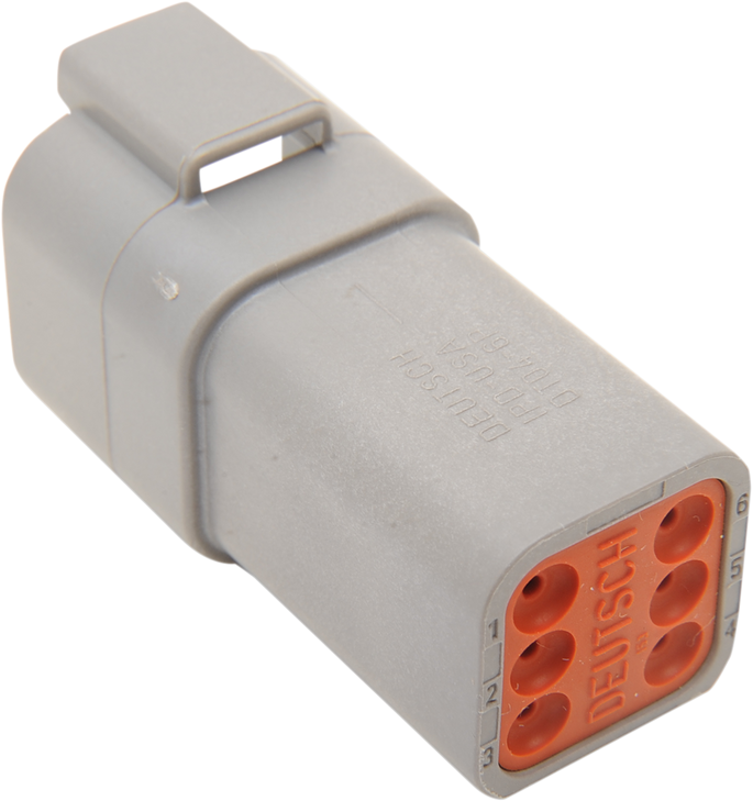 Namz Deutsch Receptacle - 6 Pin - Gray Dr-6G