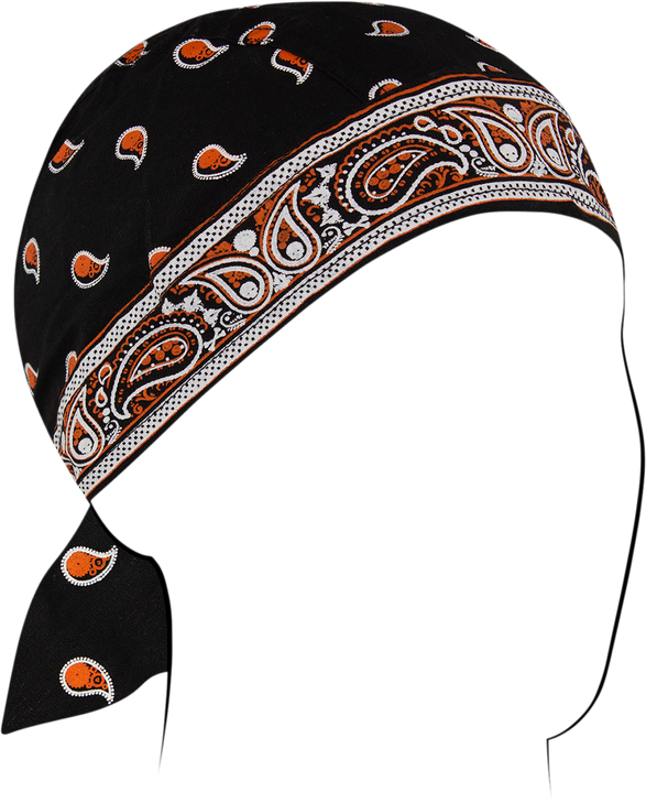 Zan Headgear Flydanna - Classic Bandana - Orange/Black Z197