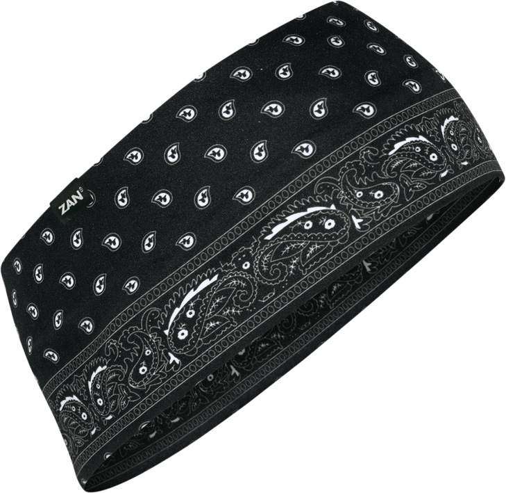 Zan Headgear Sportflex Headband - Black Paisley Hbl101