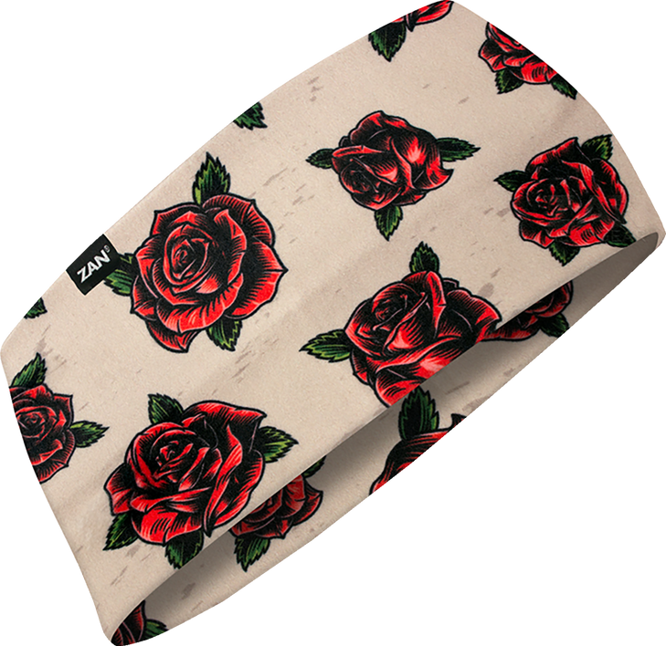 Zan Headgear Sportflex® Headband - Tattoo Roses Hbl207