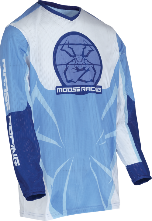 Moose Racing Youth Agroid Mesh Jersey - Blue/White - Medium 2912-2482