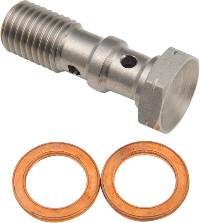 Goodridge Banjo Bolt - M10 X 1.25 - Double - Stainless Steel P993-03-32C