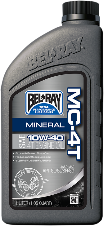 Bel-Ray Mc-4T Mineral Oil - 10W-40 - 1L 99401-Bt1La