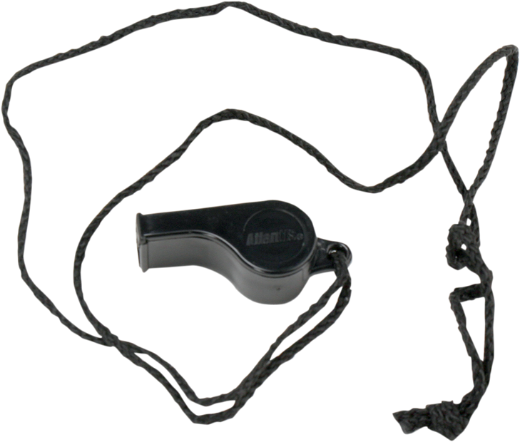 Atlantis Whistle With Neck Cord - Black A2700
