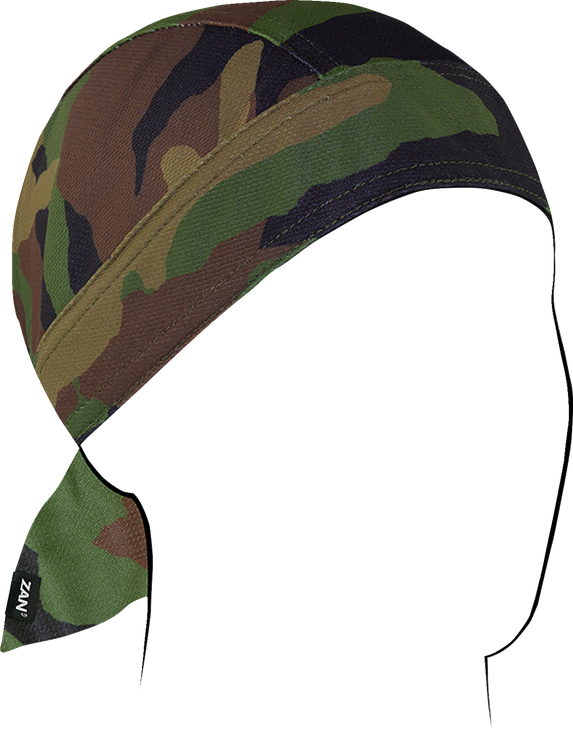 Zan Headgear Flydanna Micro-Mesh Polyester Headwrap - Woodland Camo Zm118