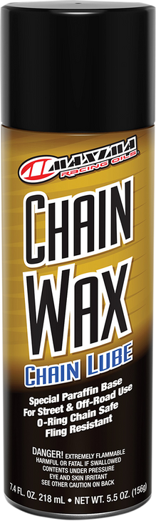 Maxima Racing Oil Chain Wax Lube - 5.5 Oz. Net Wt. - Aerosol 74908