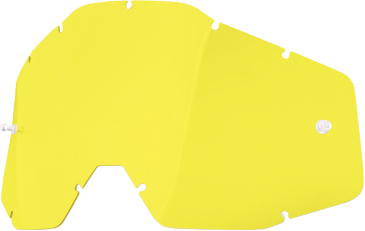 100% Accuri/Strata/Racecraft Lens - Yellow 51001-004-02