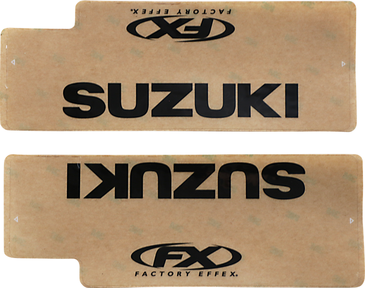 Factory Effex Fork Shield Decal - Upper - Suzuki - Black 08-38404