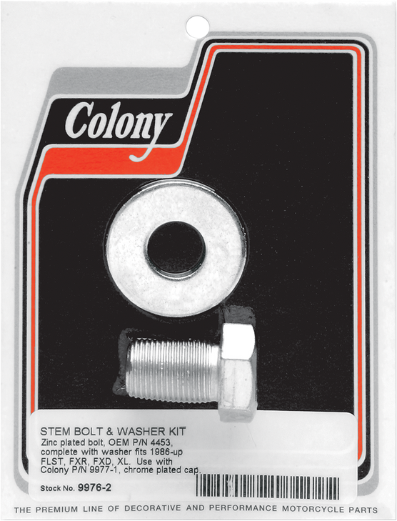 Colony Bolt Stem & Washer Kit 9976-2