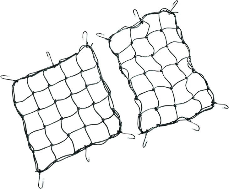 Drag Specialties Cargo Net - 12" X 17" - 6 Hook - Black