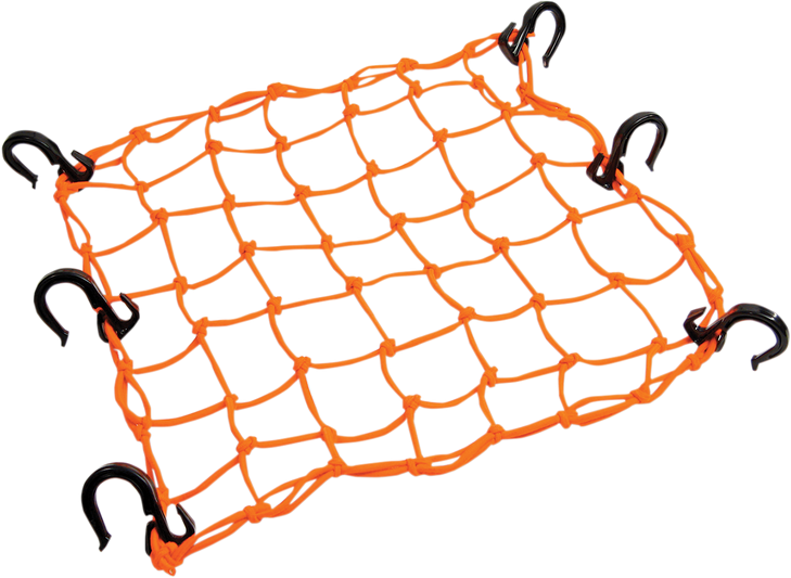Powertye Mfg. Adjustable Cargo Net - Orange 50159