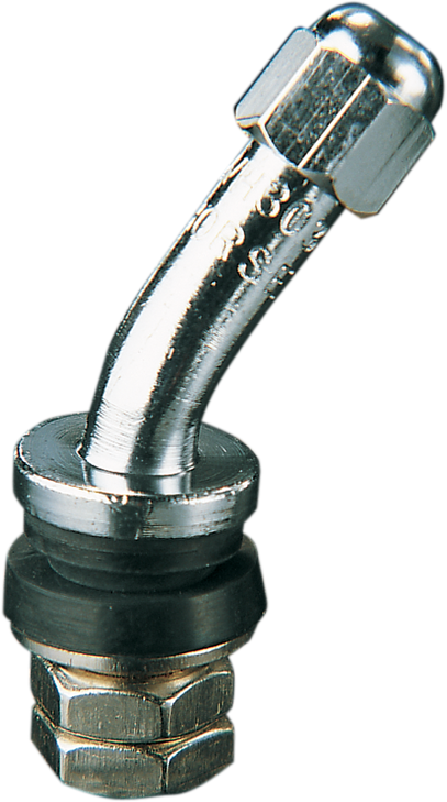 Parts Unlimited Valve Stem - Angled - Chrome