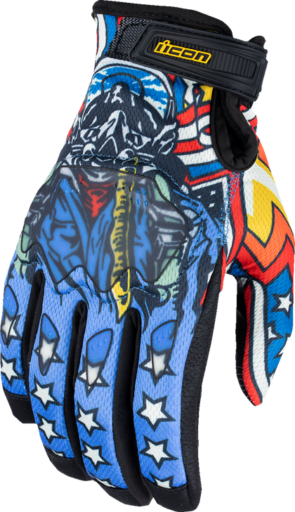 Icon Hooligan Ce Flyboy Gloves - Blue - Medium
