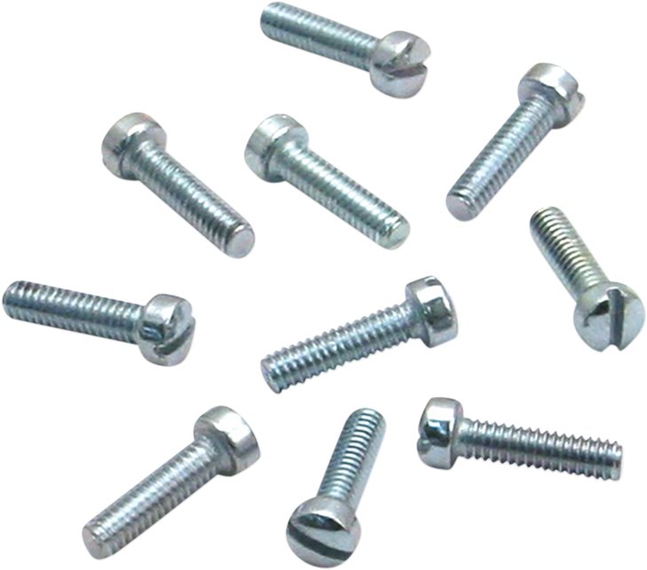 S&S Cycle Slotted Flat Head Screws - 10-Pack 50-0146