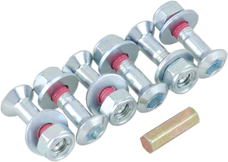 Bolt Fastener Kit - Hub-Savers/Sprocket - Double Locked - Silver - 6 Pack - Honda 2008-Hs.Crf