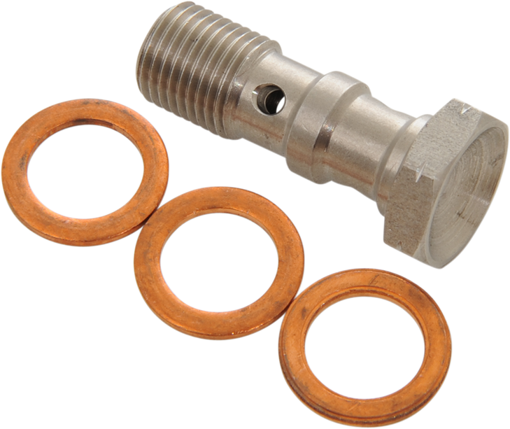 Goodridge Banjo Bolt - M10 X 1.0 - Double - Stainless Steel P993-03-31Sc