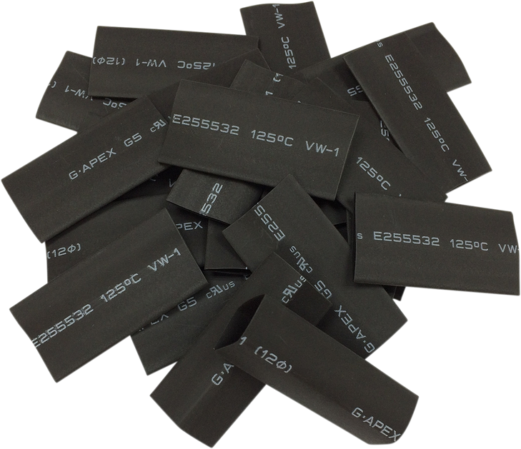 Drag Specialties Heat Shrink Tube - 25Pk - Black