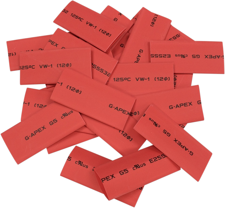 Drag Specialties Heat Shrink Tube - 25Pk - Red