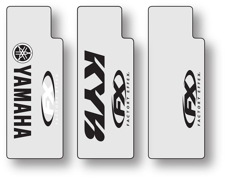 Factory Effex Fork Shield Decal - Upper - Yamaha - Black 06-38206