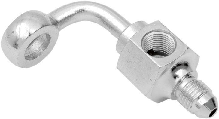 Drag Specialties Banjo Fitting - 3/8" X An3 - 90 - Short
