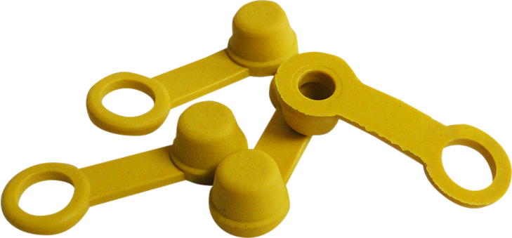 Helix Brake Bleeder Caps - Yellow - 4-Pack 202-2002