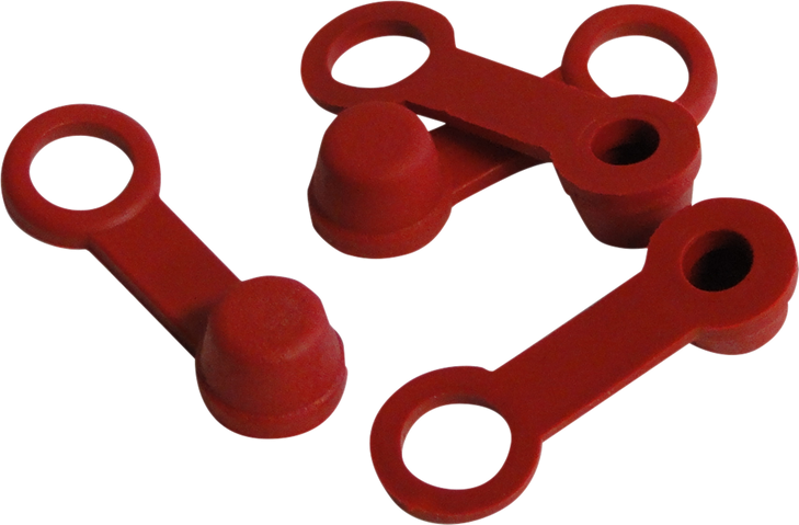 Helix Brake Bleeder Caps - Red - 4-Pack 202-2001