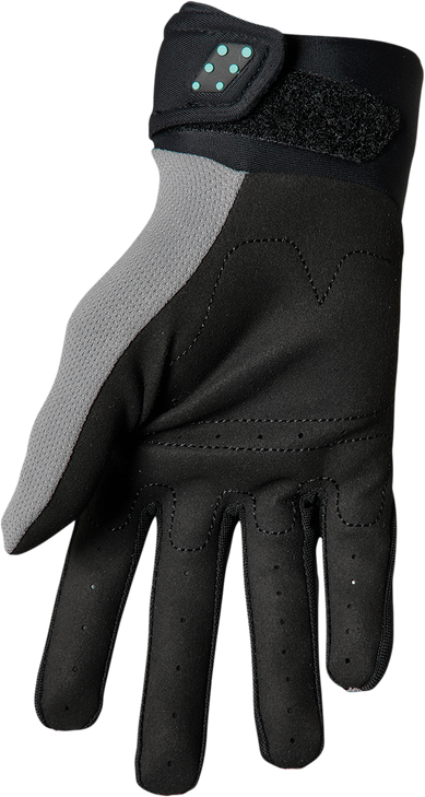 Thor Youth Spectrum Gloves - Gray/Black/Mint - Xs