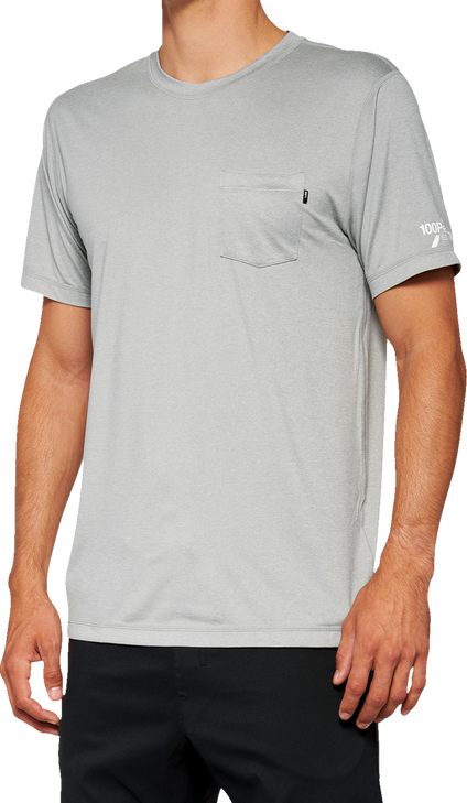 100% Mission Athletic T-Shirt - Gray - Small 20014-00005