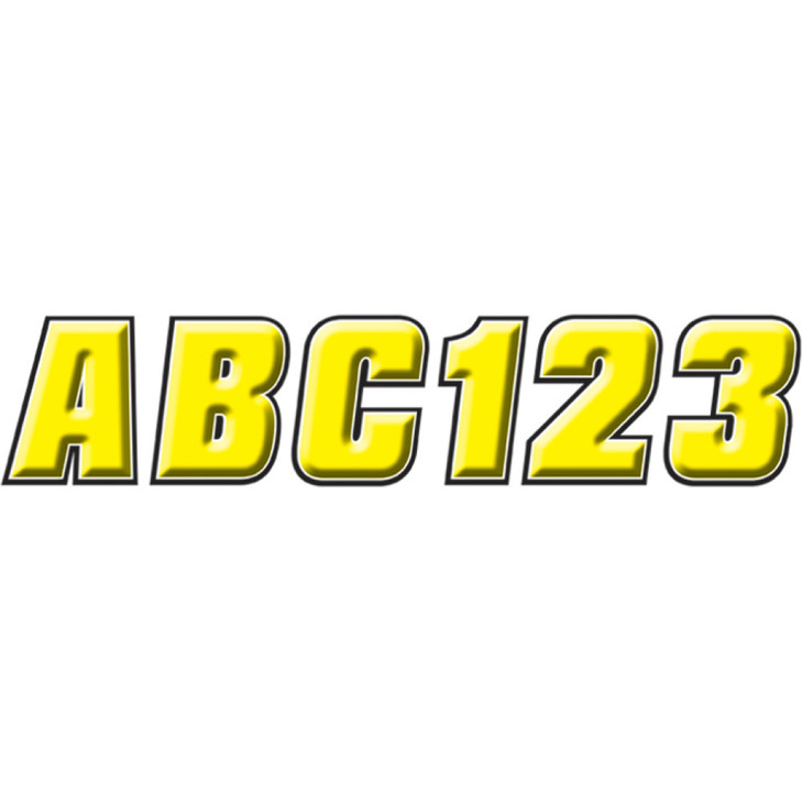 Hardline Sticker Kit - 2" - Yellow/Black Yeblk500