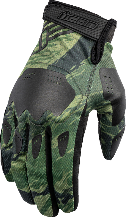 Icon Hooligan Tiger'S Blood Gloves - Green - Large