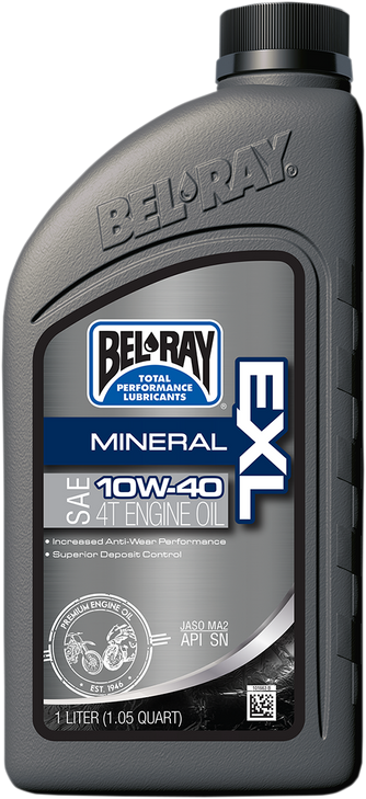 Bel-Ray Exl 4T Mineral Oil - 10W-40 - 1L 99090-B1Lw