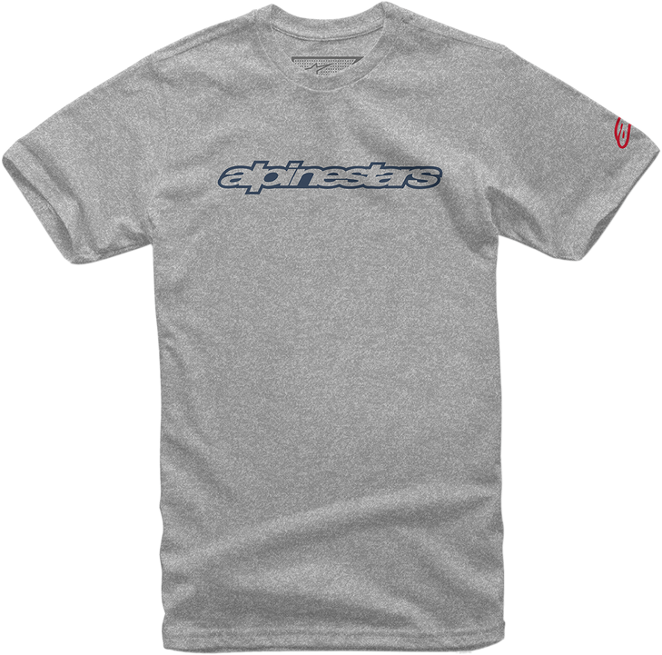 Wordmark T-Shirt - Heather Gray/Navy/Red - 2Xl 10367201517132X