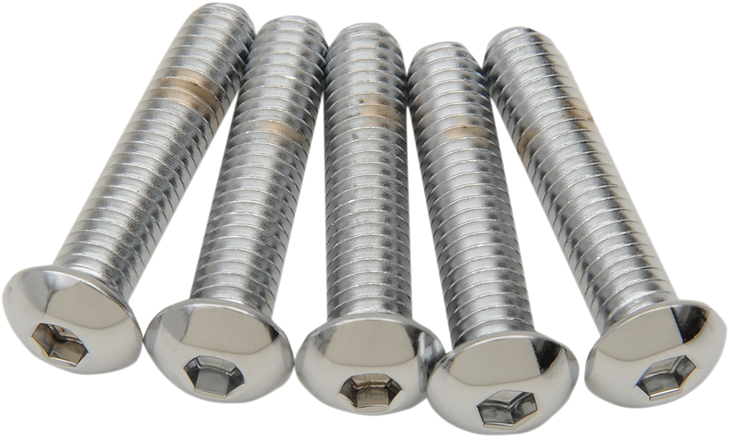 Drag Specialties Bolts - Button Head/Replacement - 5/16"-18 X 2" - 5 Pack