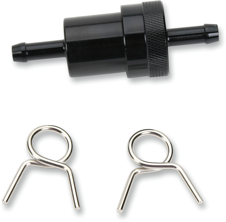 Anodized Aluminum Fuel Filter - Black - 1/4" 14-34472