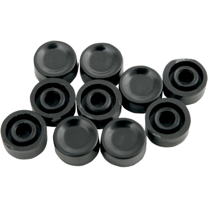 Drag Specialties Button Cap - Horn/Start - Short - Black