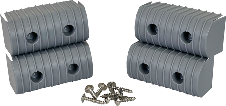 Caliber Bunk Wrap Endcap - 2"X4" - Gray - 4 Pack 23051