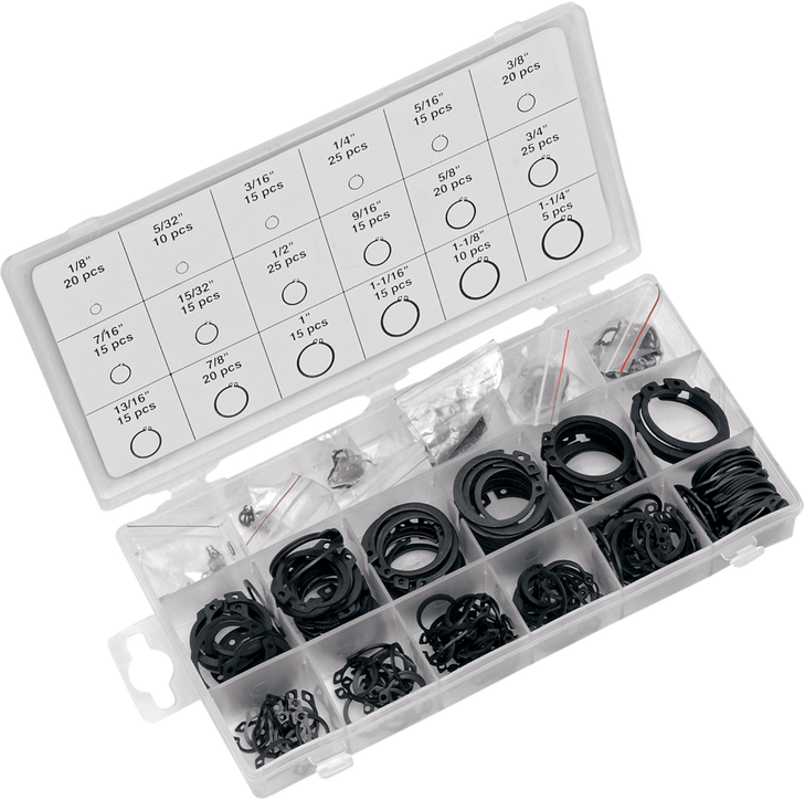 Performance Tool Snap Ring Assortment - 300-Piece W5212