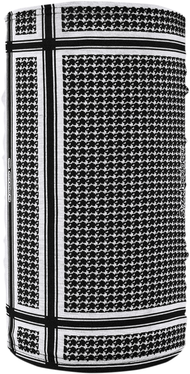Zan Headgear Motley Tube Fleece Lined - Houndstooth - Black And White Tf235Bw